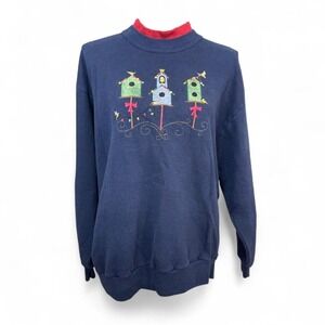 Grandma Core Morning Star Festive Christmas Sweater Size 1X Vintage Holiday